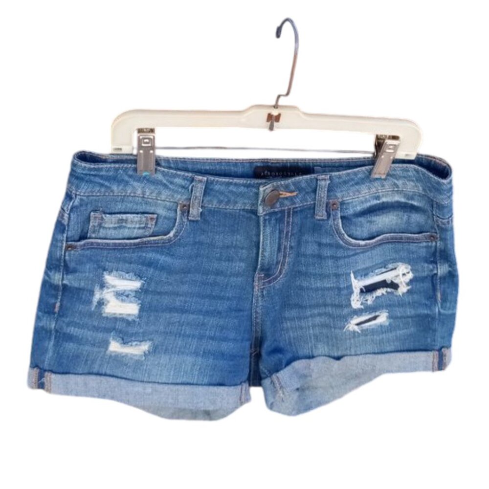Aeropostale midi distressed cuffed shorts sz 4